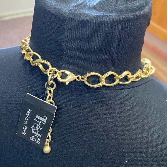Treska Gold Chain Link Necklace Rare - Picture 2 of 2